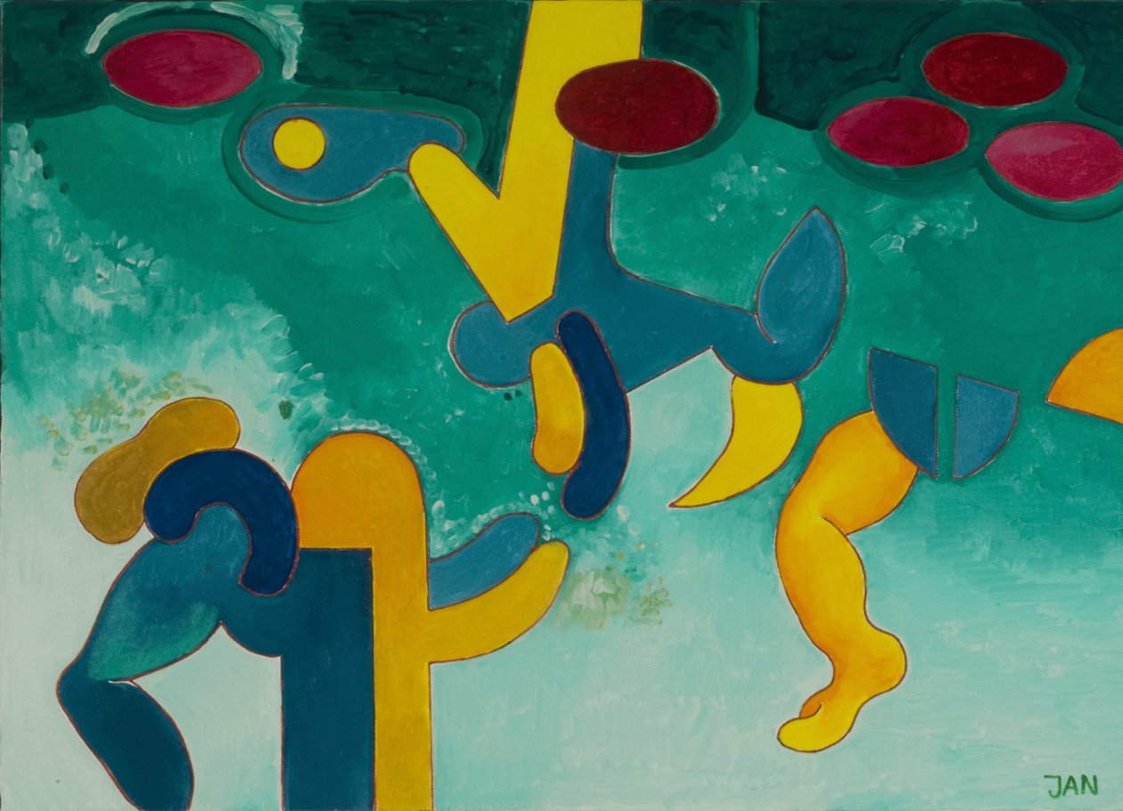 Sob a água, 2009 (óleo sobre tela) de Jan Groneberg