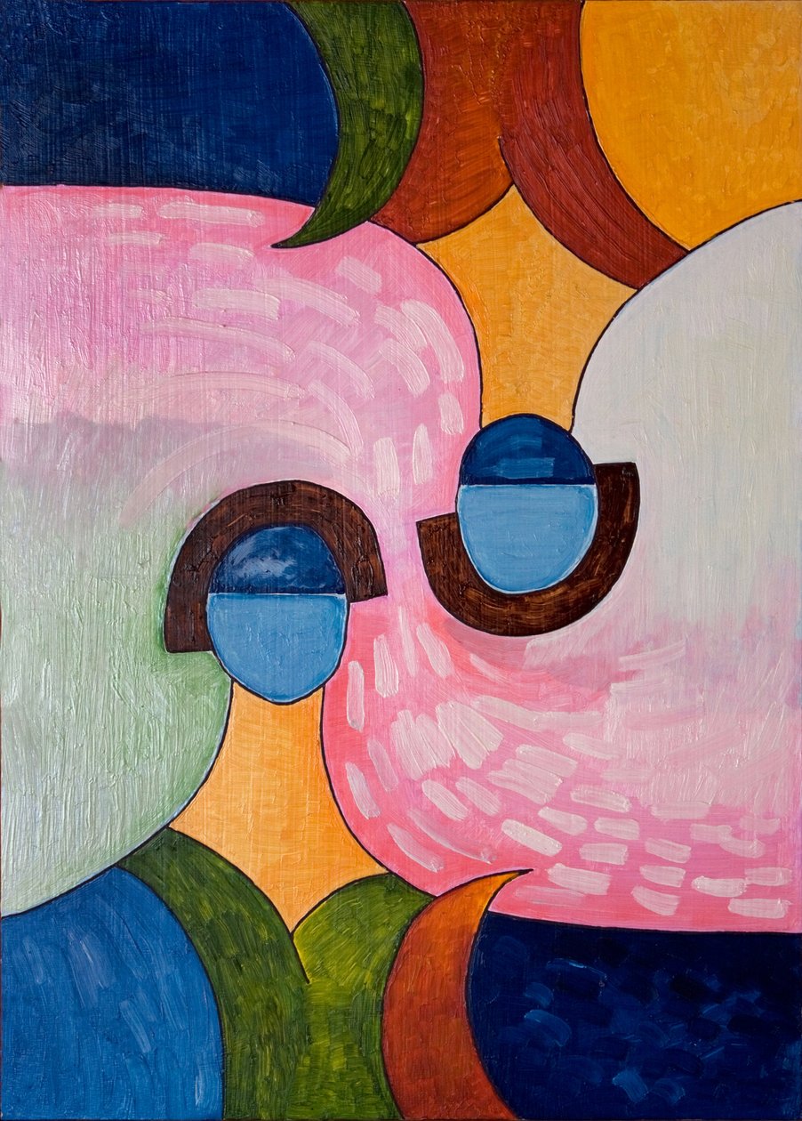 De cabeça para baixo e de dentro para fora, 2007 (óleo sobre madeira) de Jan Groneberg
