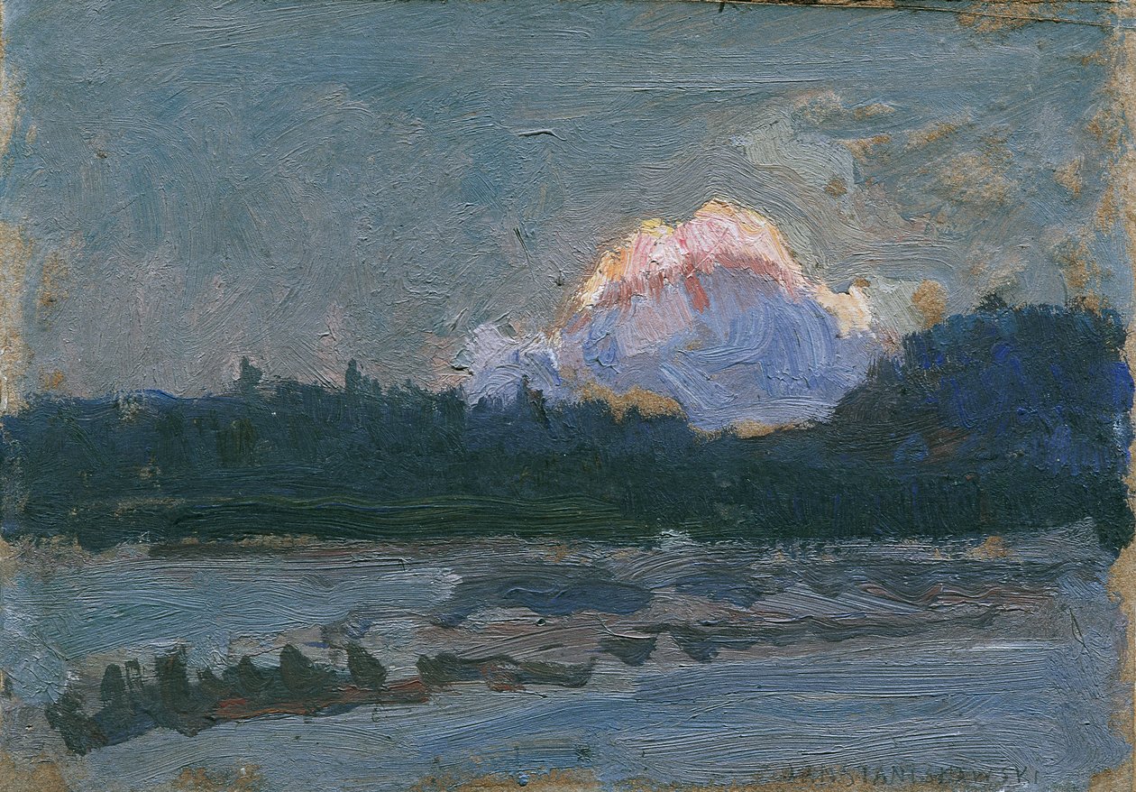 Tatras ao pôr-do-sol de Jan Grzegorz Stanisławski