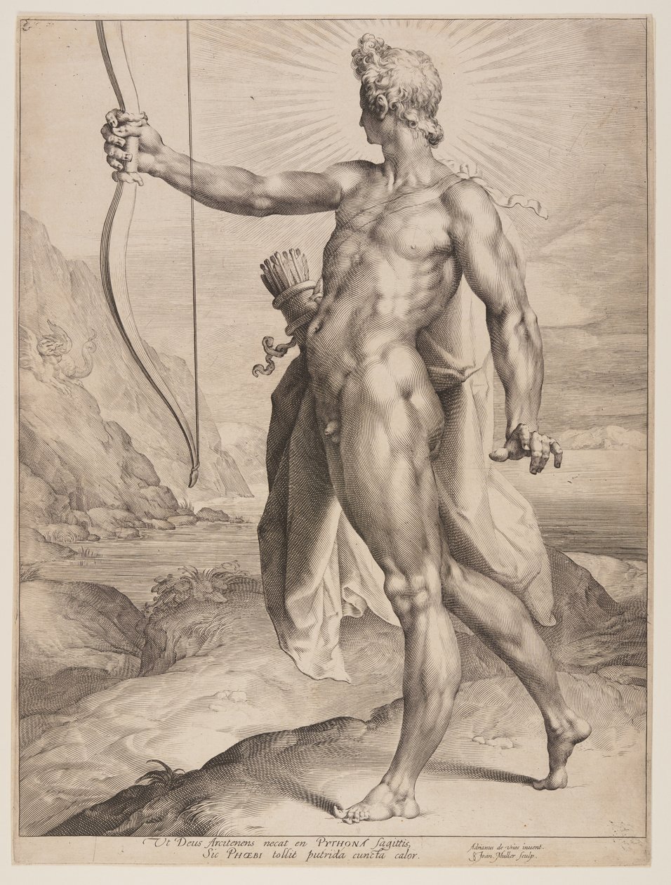 Apolo a matar a piton de Jan Harmensz. Muller
