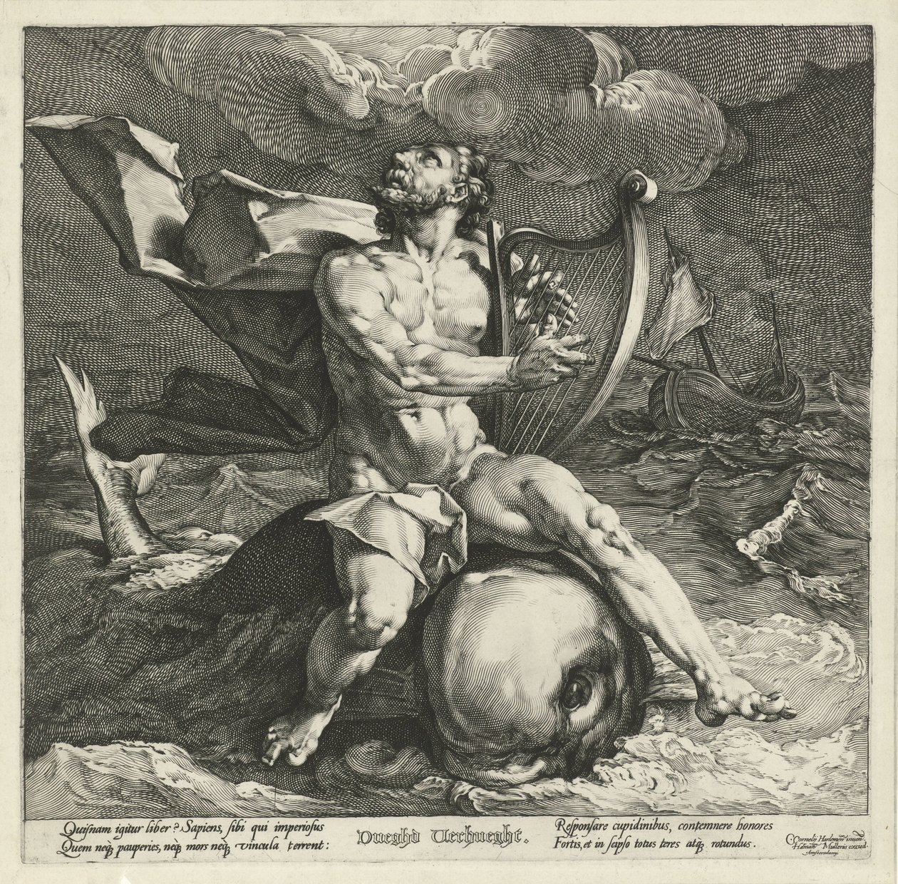 Arion no golfinho de Jan Harmensz. Muller