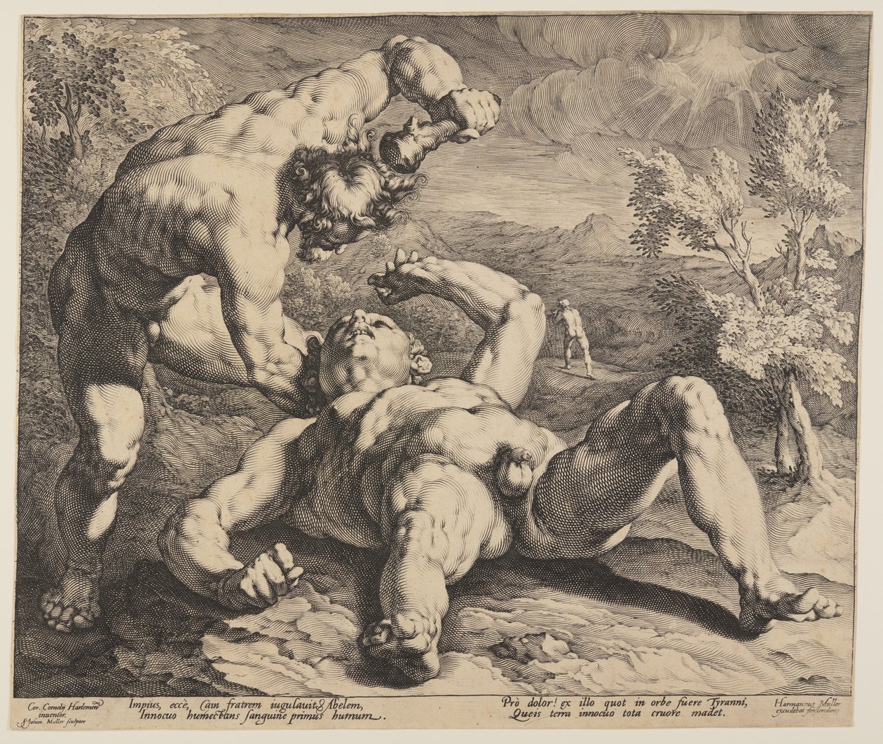 Caim a matar Abel de Jan Harmensz. Muller