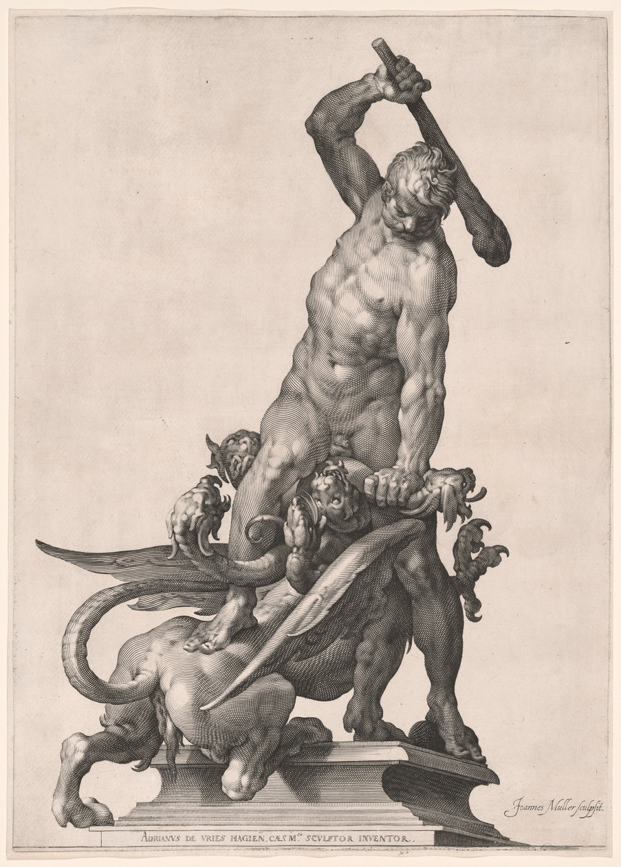 Hércules a matar a hidra de Jan Harmensz. Muller