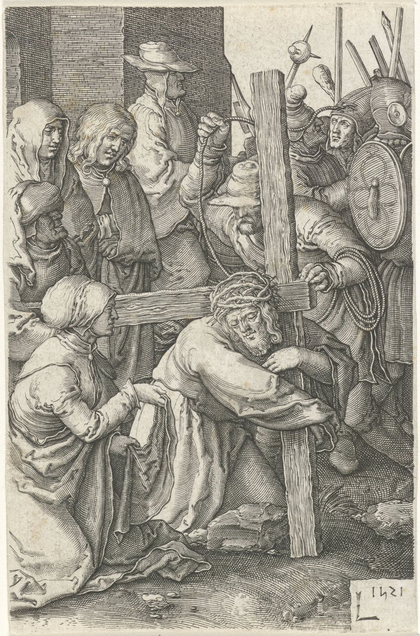 Rolamento cruzado Paixão de Cristo (título da série) de Jan Harmensz. Muller