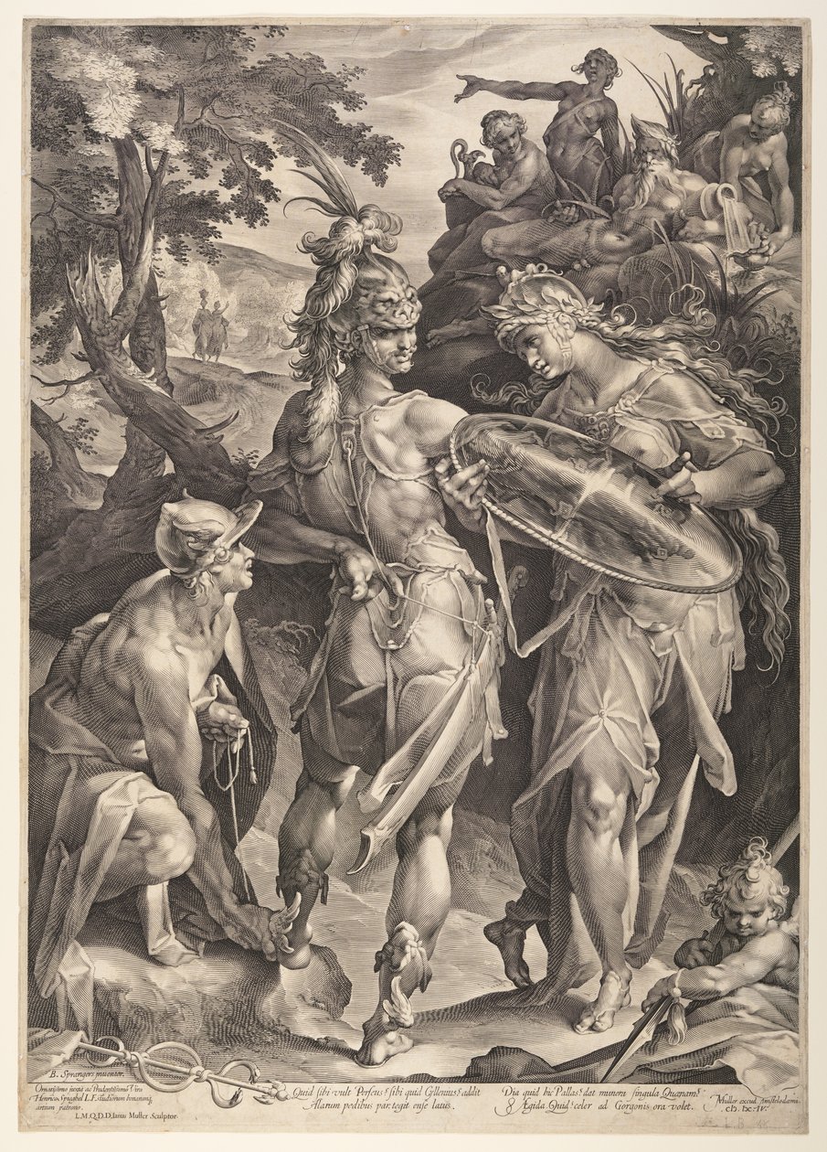 Minerva armando Perseu de Jan Harmensz. Muller