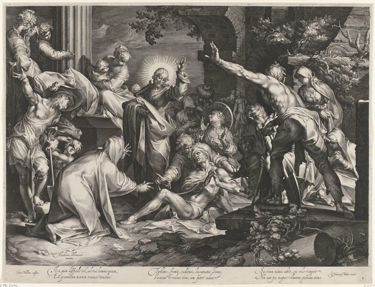 Renascimento de Lázaro de Jan Harmensz. Muller