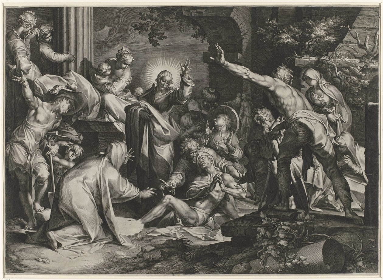 Ressurreição de Lázaro de Jan Harmensz. Muller