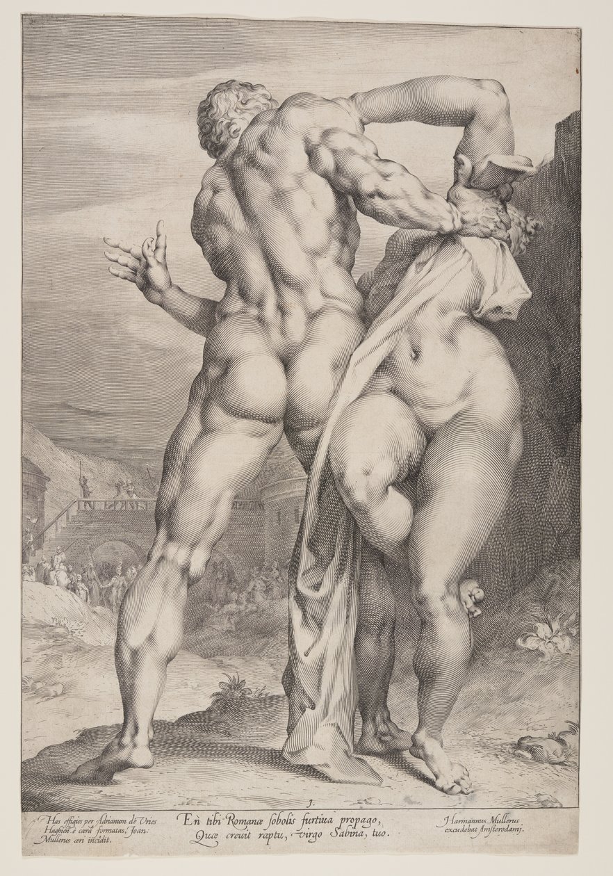 O rapto de uma mulher sabina de Jan Harmensz. Muller