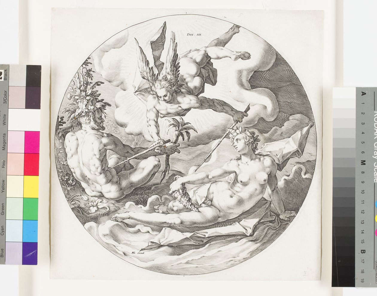 A criação da terra seca e dos mares, c.1589 de Jan Harmensz Muller