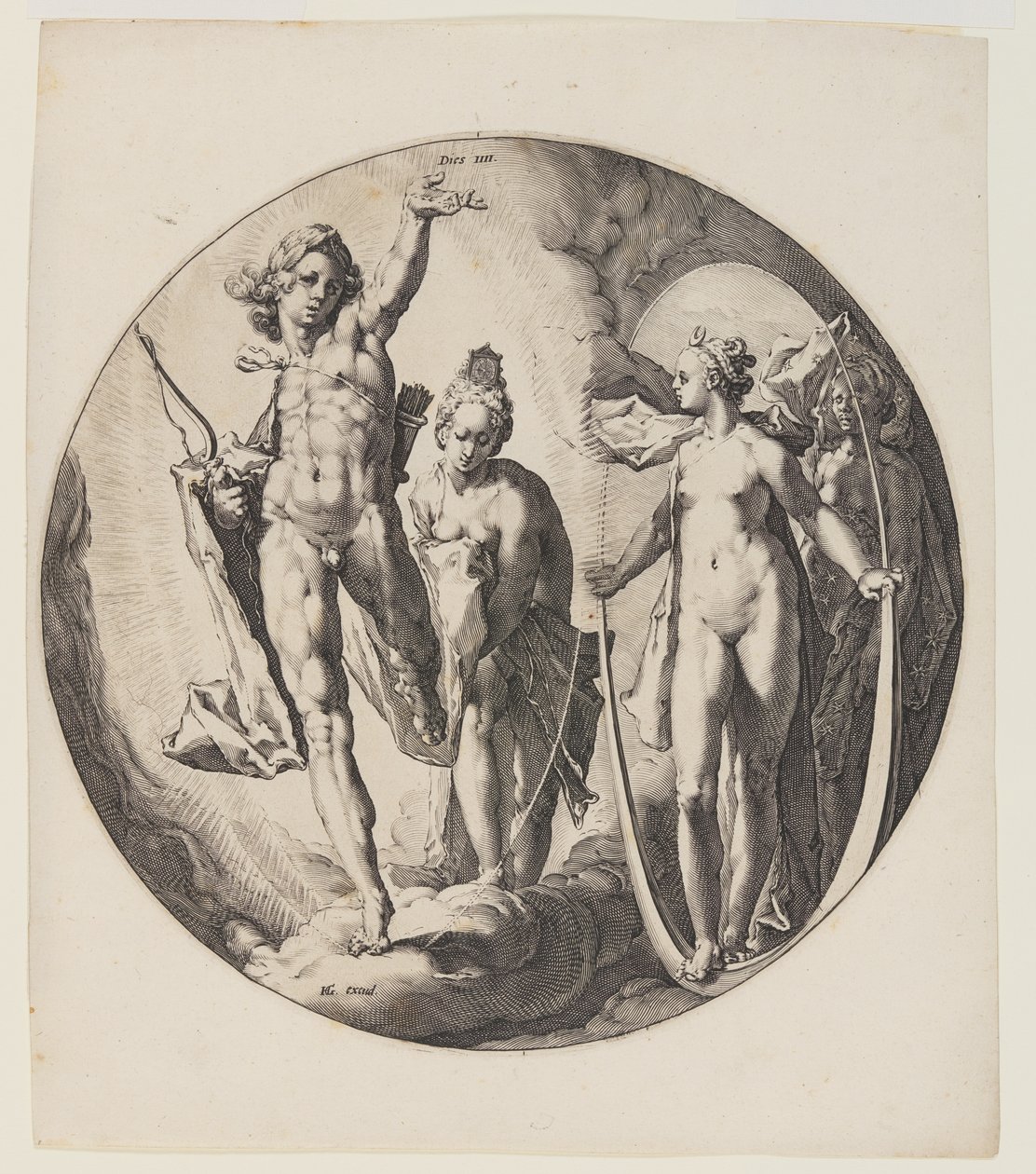 O Quarto Dia, placa 5, de Criação do Mundo de Jan Harmensz. Muller