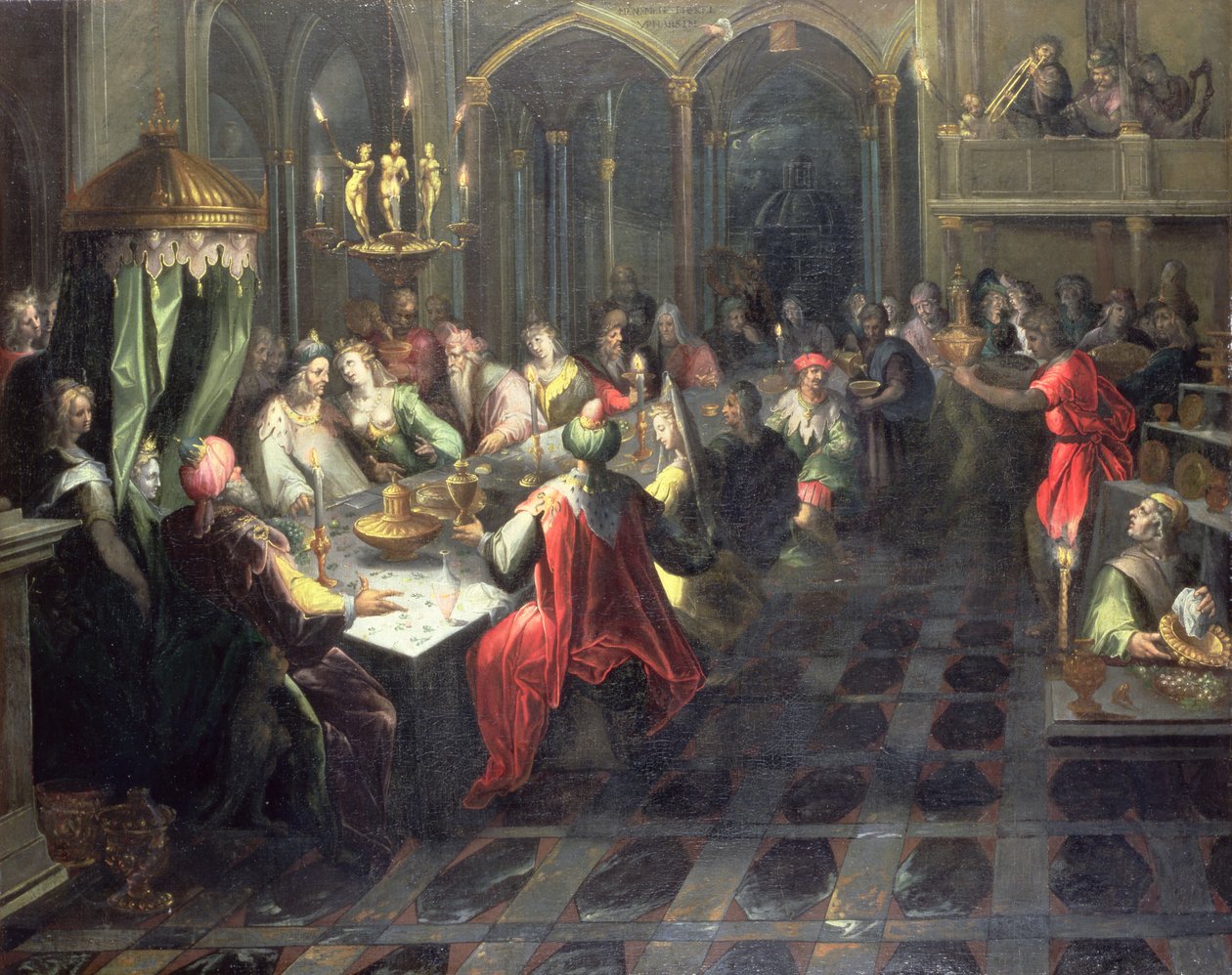 Festa de Belsazar, c.1600 de Jan Harmensz. Mutter