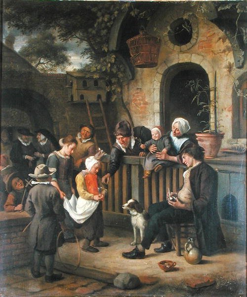 O Pequeno Idiota (óleo sobre tela) de Jan Havicksz. Steen