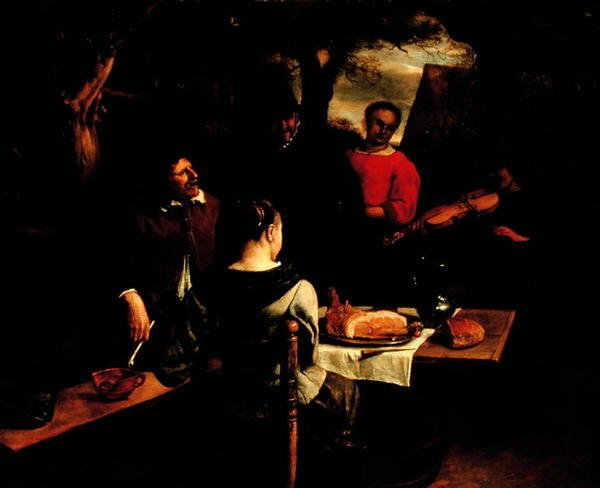 The Meal or The Young Violinist, c.1650-60 (painel) de Jan Havicksz. Steen