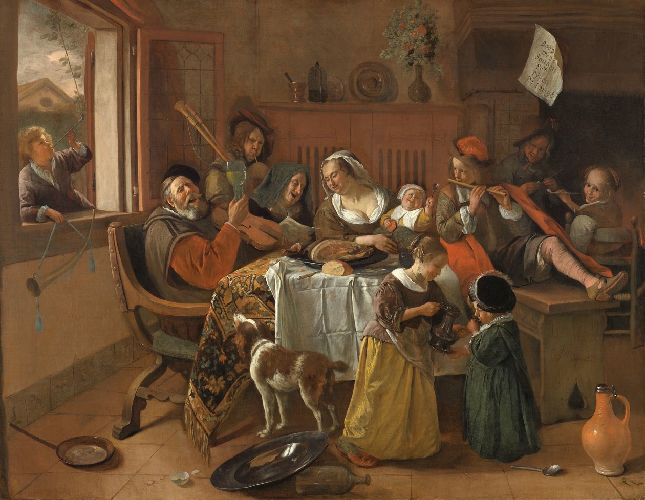 A Família Alegre A família alegre de Jan Havicksz. Steen