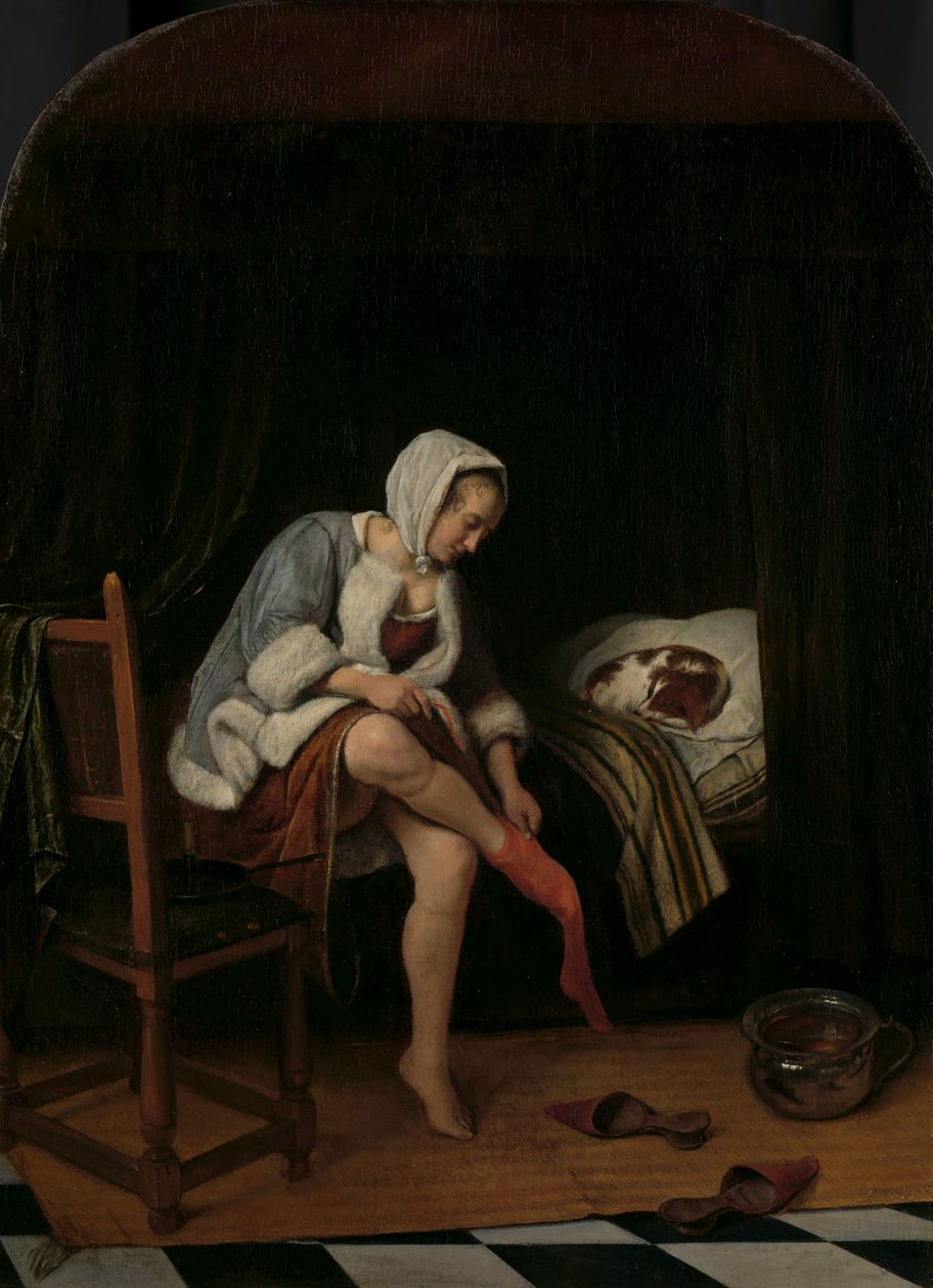 Mulher em seu banheiro Mulher em seu banheiro de Jan Havicksz. Steen