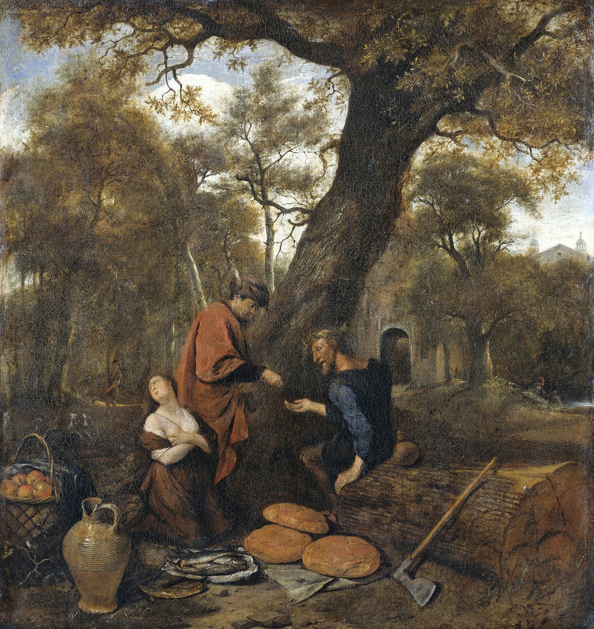 Erysichthon vende sua filha Mestra, 1660 de Jan Havickszoon Steen
