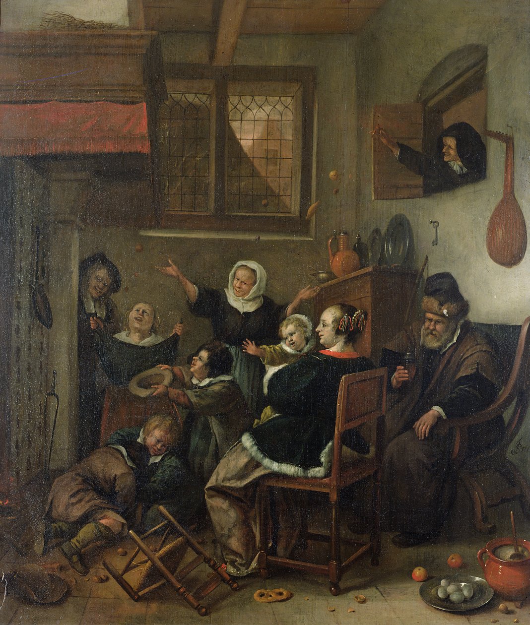 Cena interior, c.1660-70 de Jan Havickszoon Steen