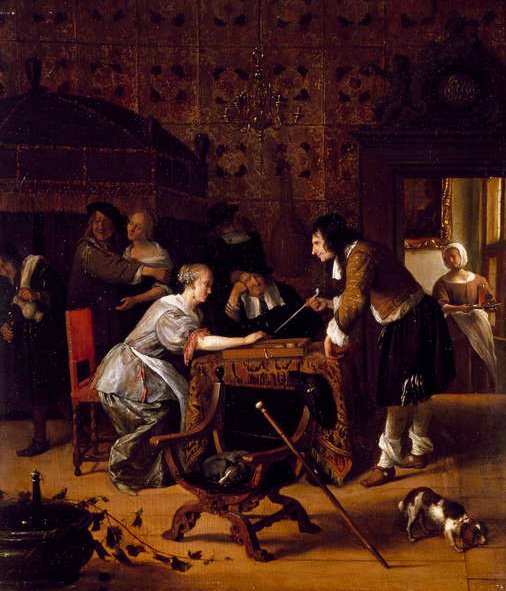 Jogando Truque-Track, 1667 de Jan Havickszoon Steen