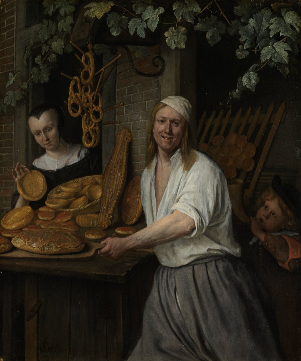 O padeiro Arent Oostwaard e sua esposa Catherina Keizerswaard, 1658 de Jan Havickszoon Steen