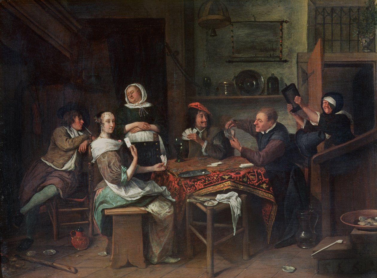 Os jogadores de cartas de Jan Havickszoon Steen