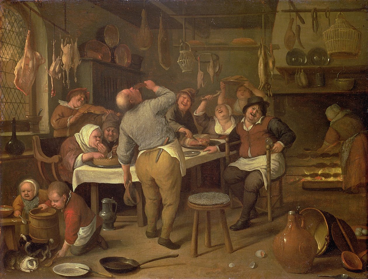 A cozinha gorda de Jan Havickszoon Steen