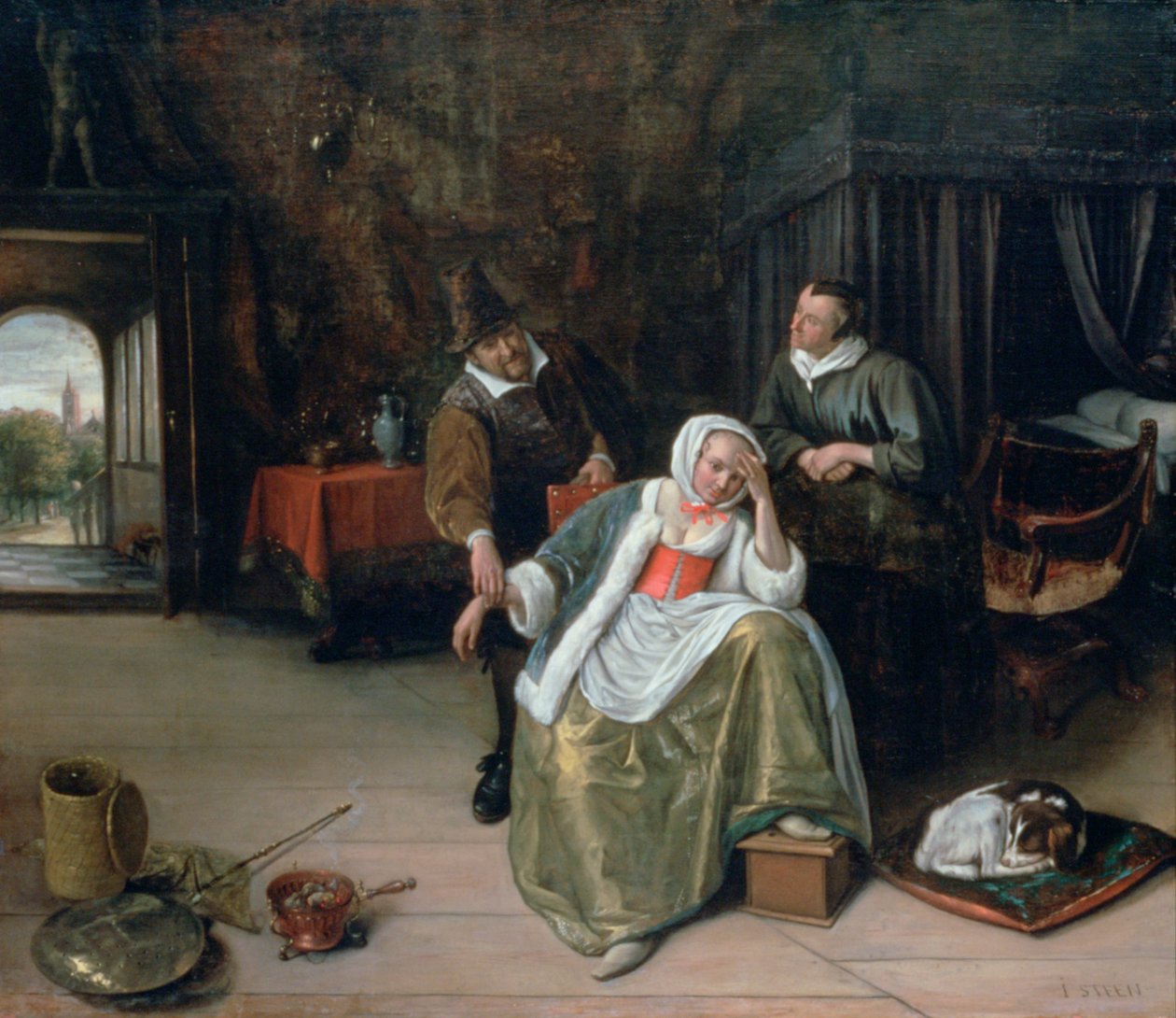 A Donzela Lovesick, c1660 de Jan Havickszoon Steen