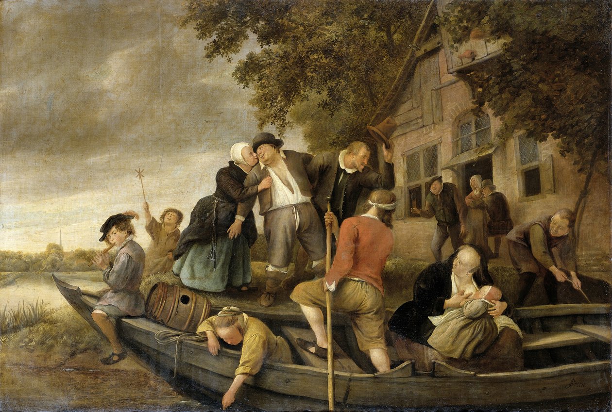 O Regresso a Casa Feliz, 1679 de Jan Havickszoon Steen