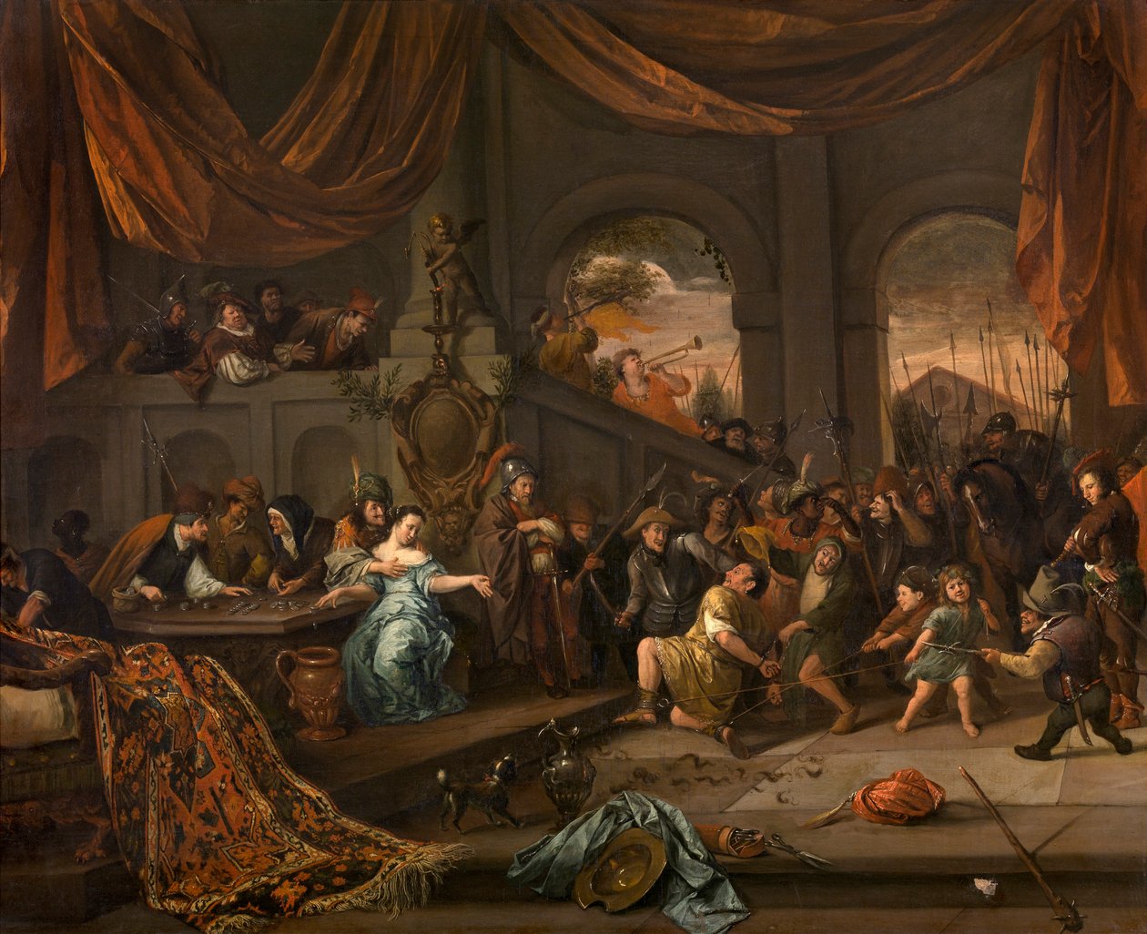 A zombaria de Sansão, ca 1675. de Jan Havickszoon Steen