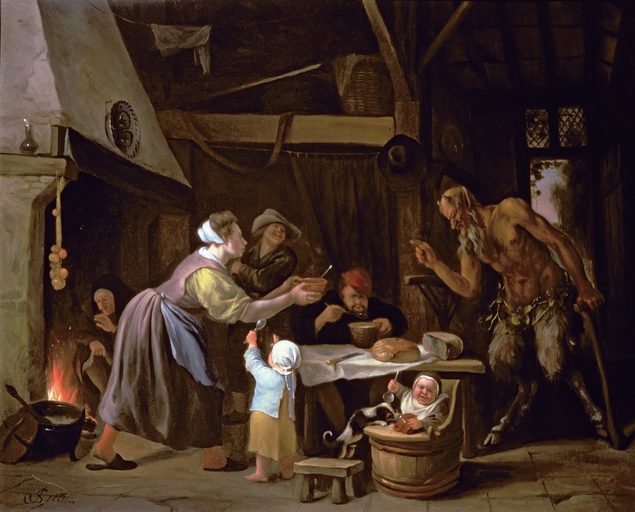 Os Sátiros e a Família de Jan Havickszoon Steen