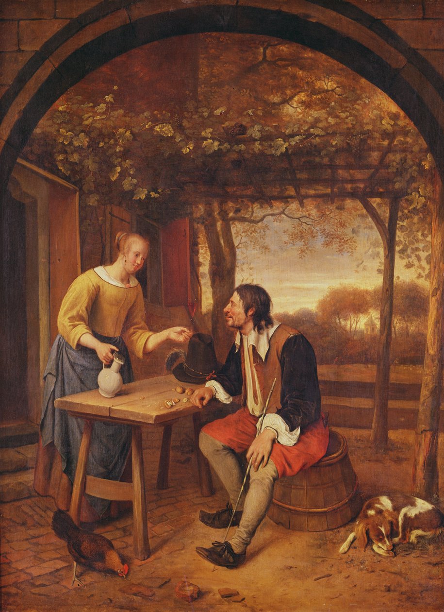 Resto do viajante (óleo) de Jan Havickszoon Steen