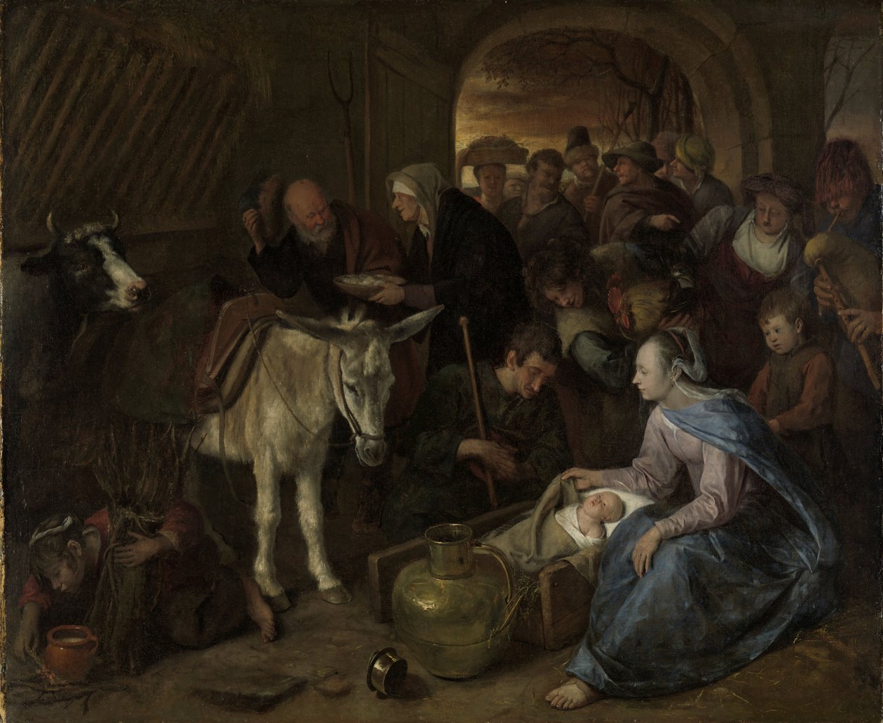 A adoração dos pastores, 1660-79 de Jan Havickszoon Steen