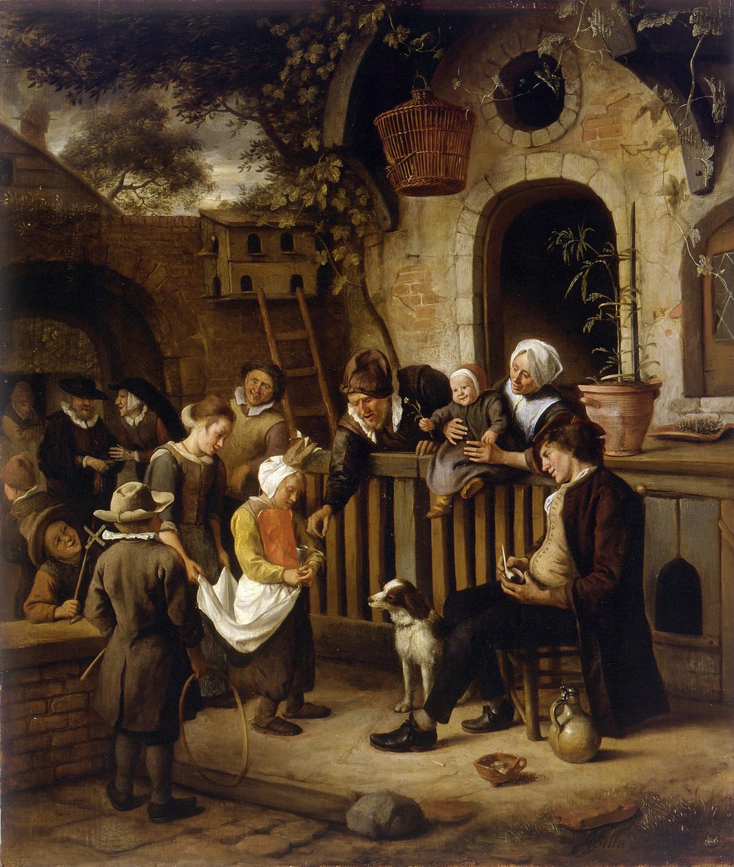 O pequeno colecionador de esmolas de Jan Havickszoon Steen