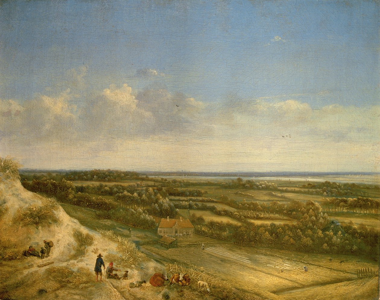 Dune Landscape, Presumivelmente perto de Santpoort, c.1675 (óleo sobre tela) de Jan II Vermeer van Haarlem