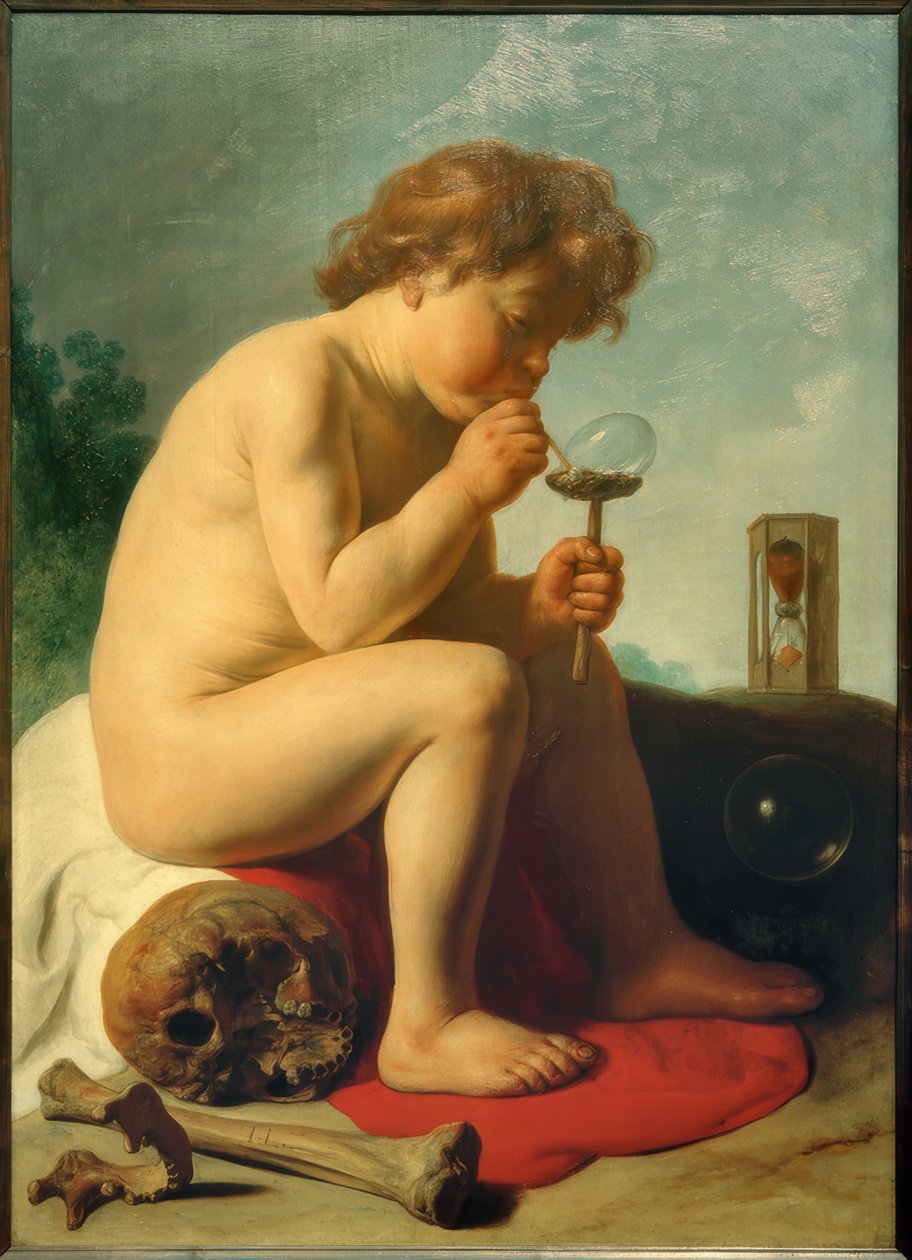 Criança com bolhas de sabão de Jan I Lievens