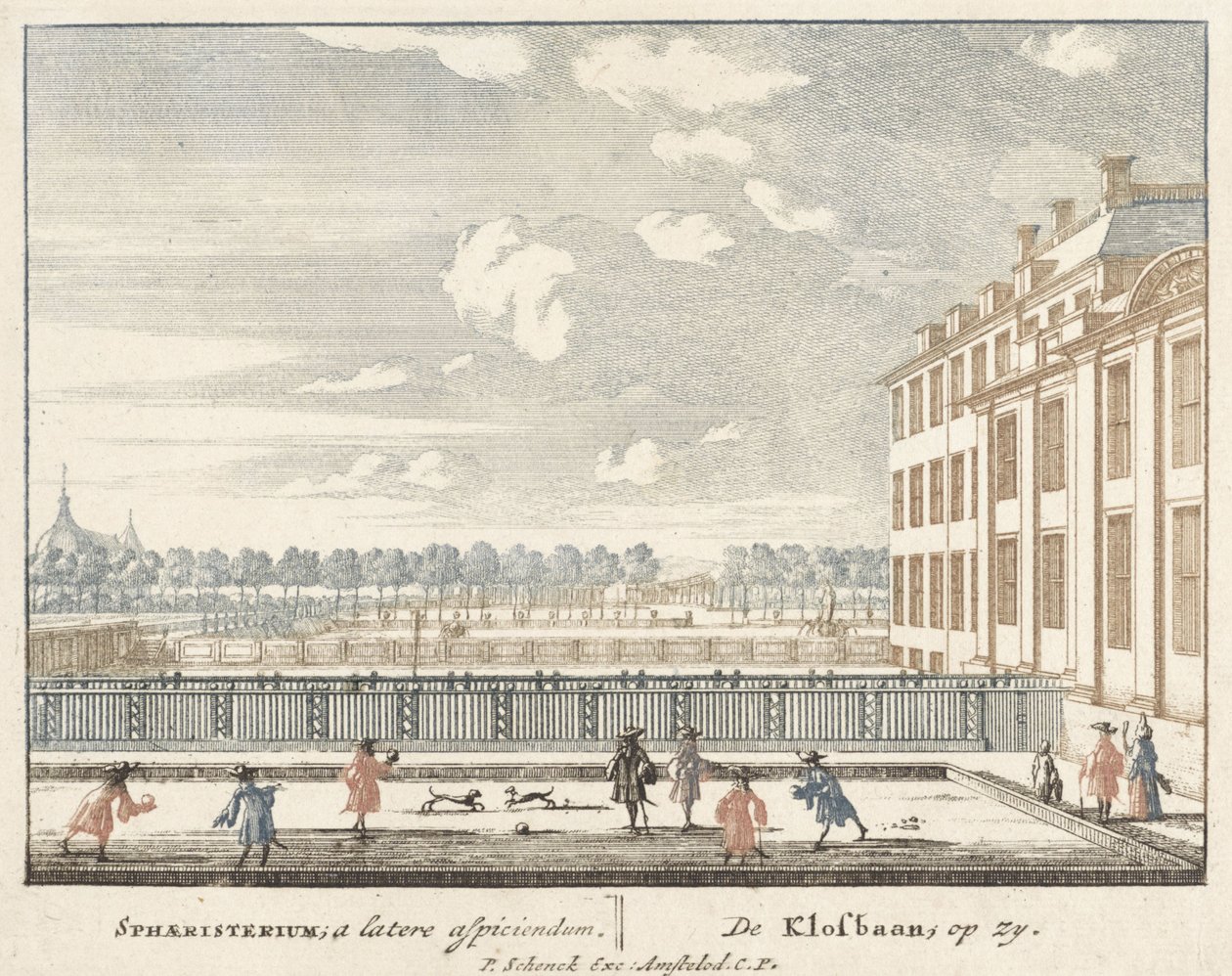 Jogo de Klossbaan no Palácio Het Loo, 1694-97 de Jan I van Call
