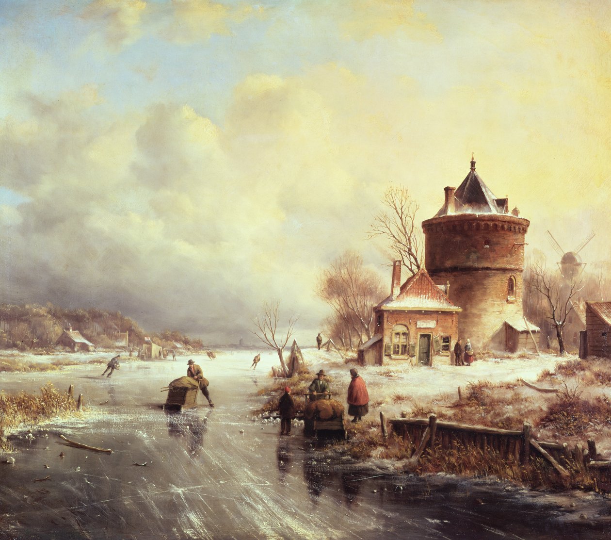 Um rio congelado de Jan Jacob Spohler