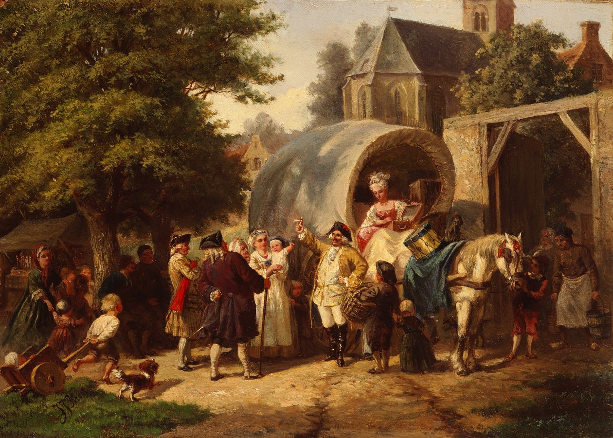 O caixeiro-viajante (óleo sobre painel) de Jan Jacob Zuidema Broos