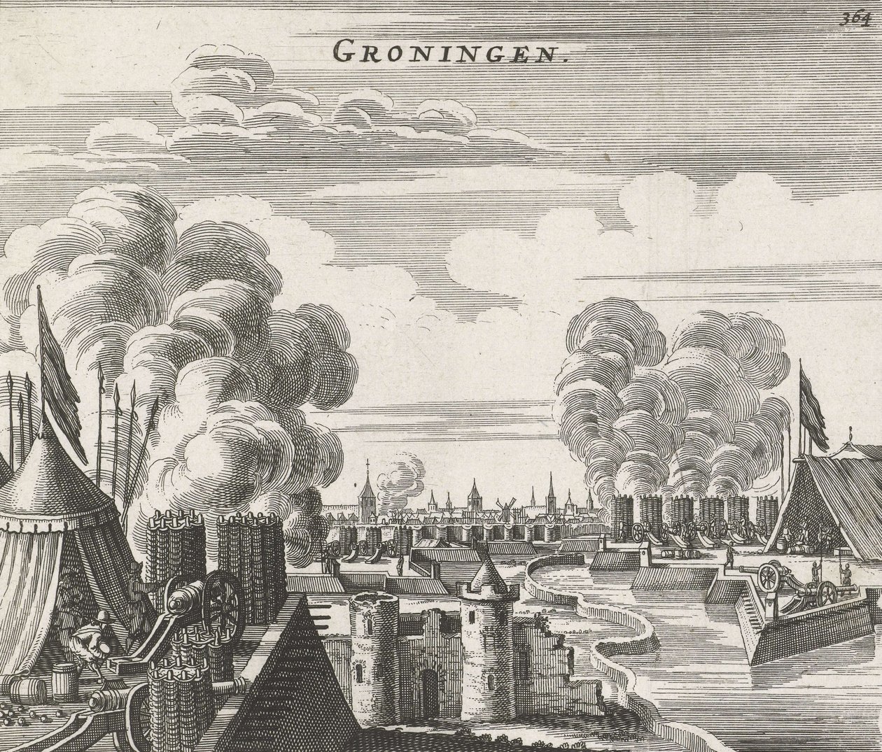 Cerco de Groningen - Cerco de Groningen (1594) de Jan Janssonius