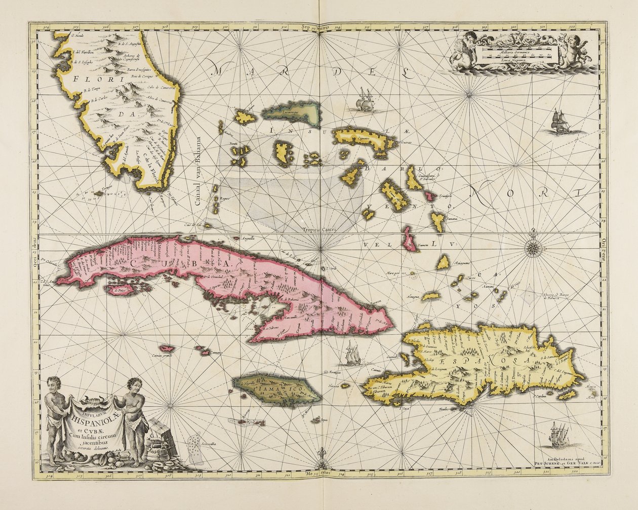 Insularum Hispaniolae et Cubae cum insulis circum jacentibus accurata delineatio de Jan Janssonius