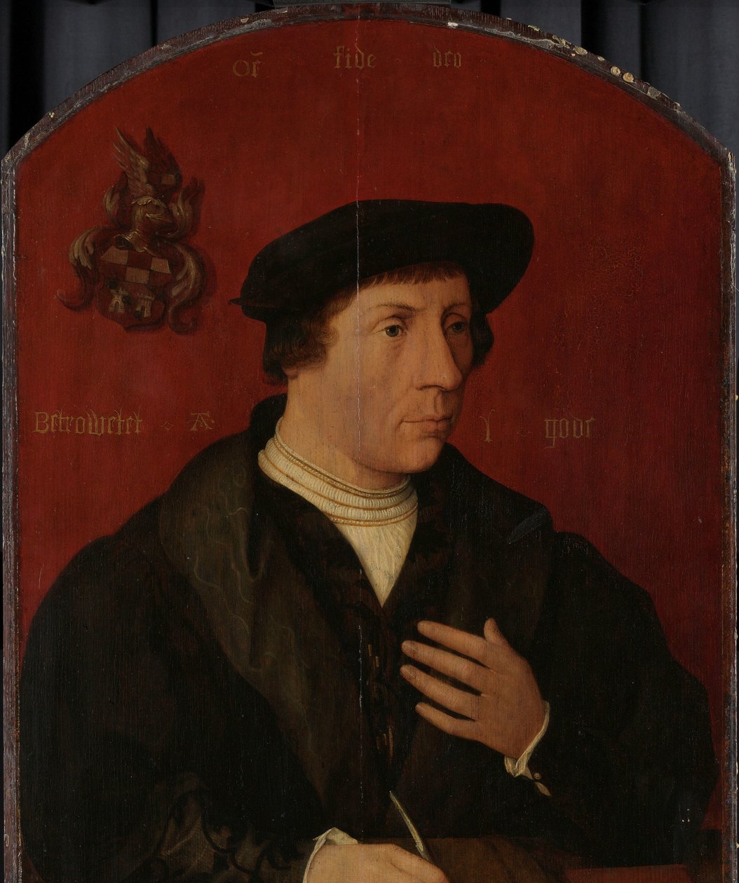 Retrato de um homem de Jan Jansz Mostaert (circle of)