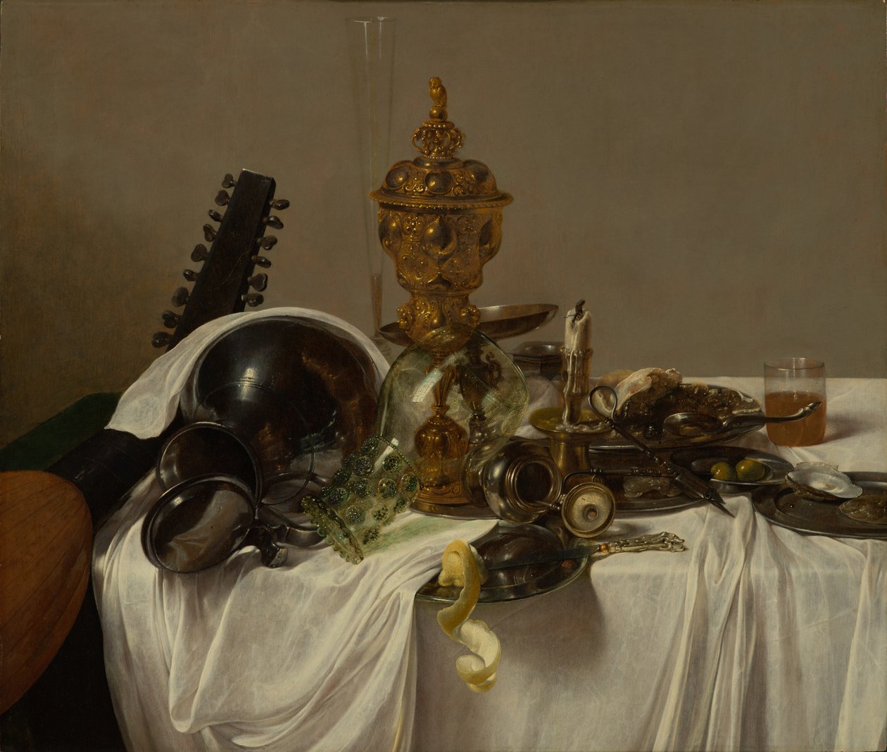 Peça de Banquete, c.1635 (óleo no painel embreagem) de Jan Jansz. den Uyl