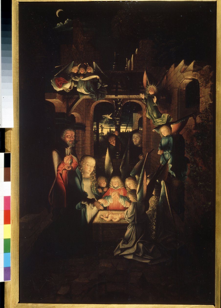 "La nativite" (A Natividade de Cristo (A Noite Santa)) Peinture de Jan Joest (vers 1460-1519) 16eme siecle Musee pouchkine, Moscou de Jan Joest van Kalkar
