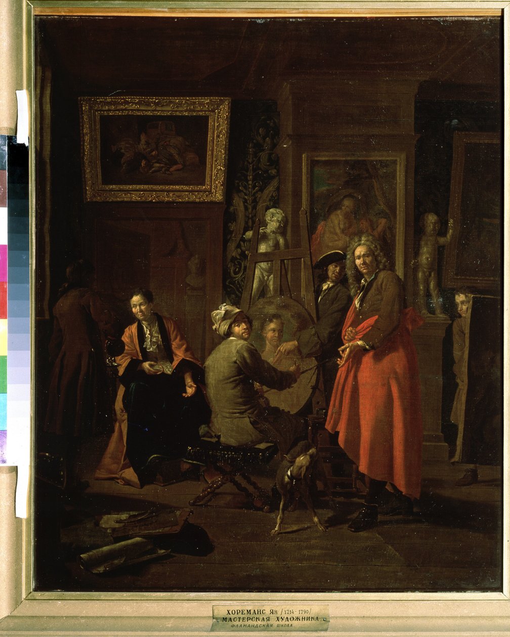 "The painter studio" Pintura de Jan Joseph Horemans the Elder (1682-1759) 1725-1730 Museu Pushkin de Moscovo de Jan Josef the Elder Horemans