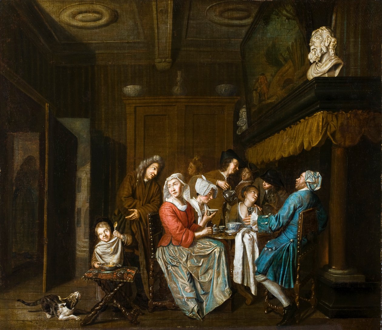 Uma Festa do Chá. de Jan Joseph Horemans the Elder