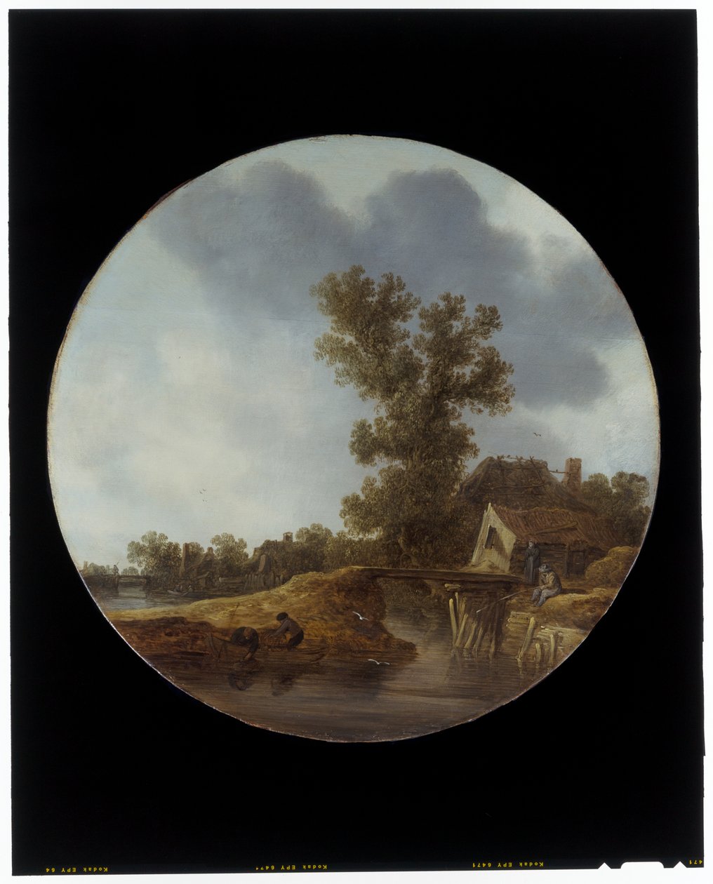 Uma paisagem fluvial com pescador de Jan Josephsz van Goyen