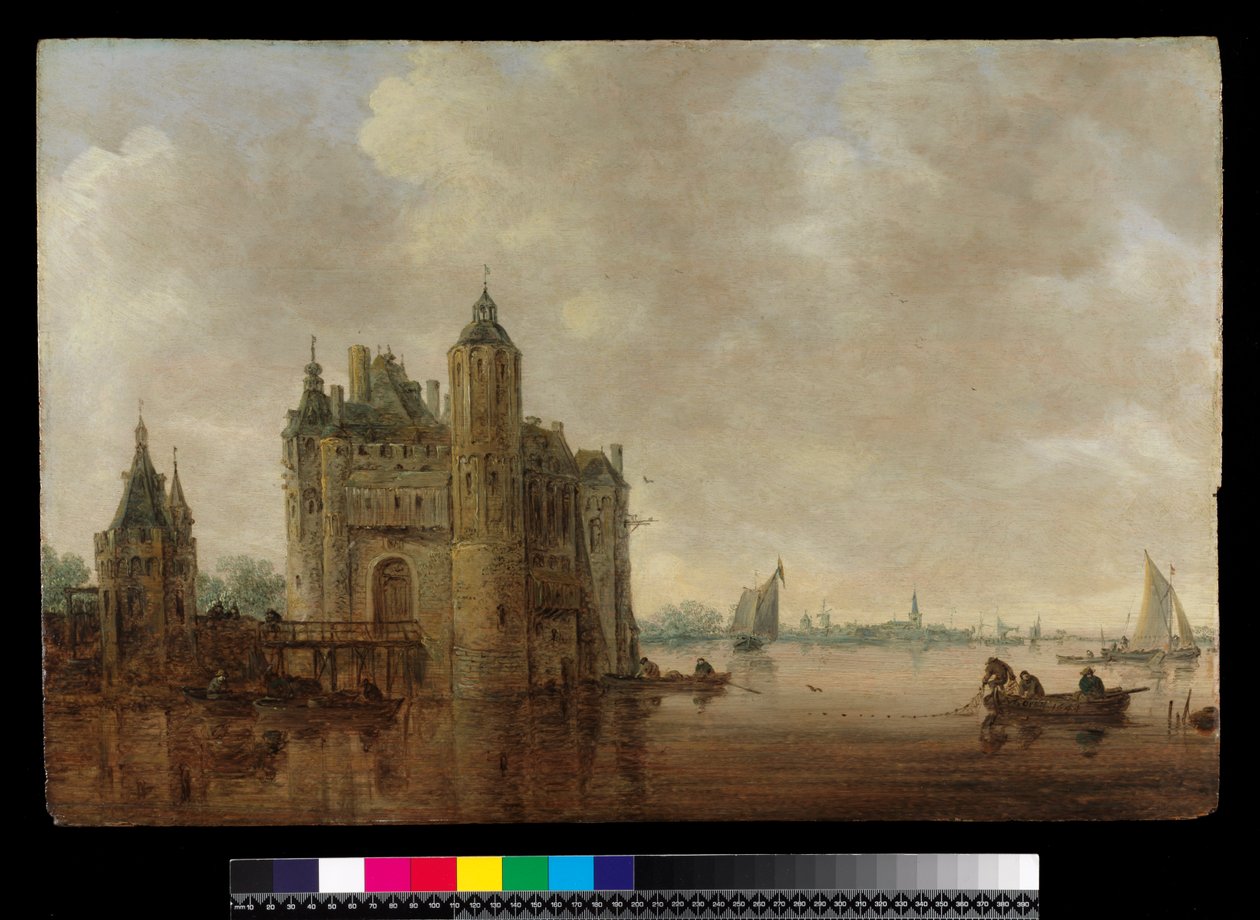 Um Watergate por um estuário, 1644 de Jan Josephsz van Goyen