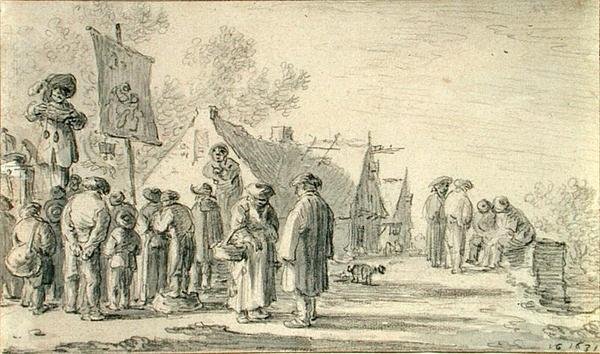 Um cenário de aldeia de Jan Josephsz van Goyen