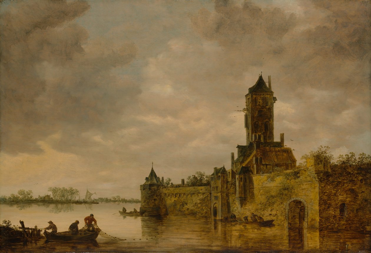Castelo por um rio, 1647. de Jan Josephsz van Goyen