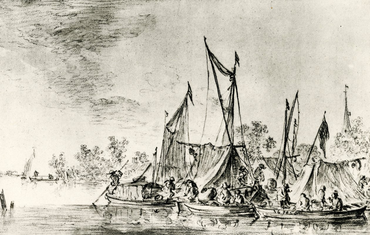 Paisagem do canal holandês de Jan Josephsz van Goyen