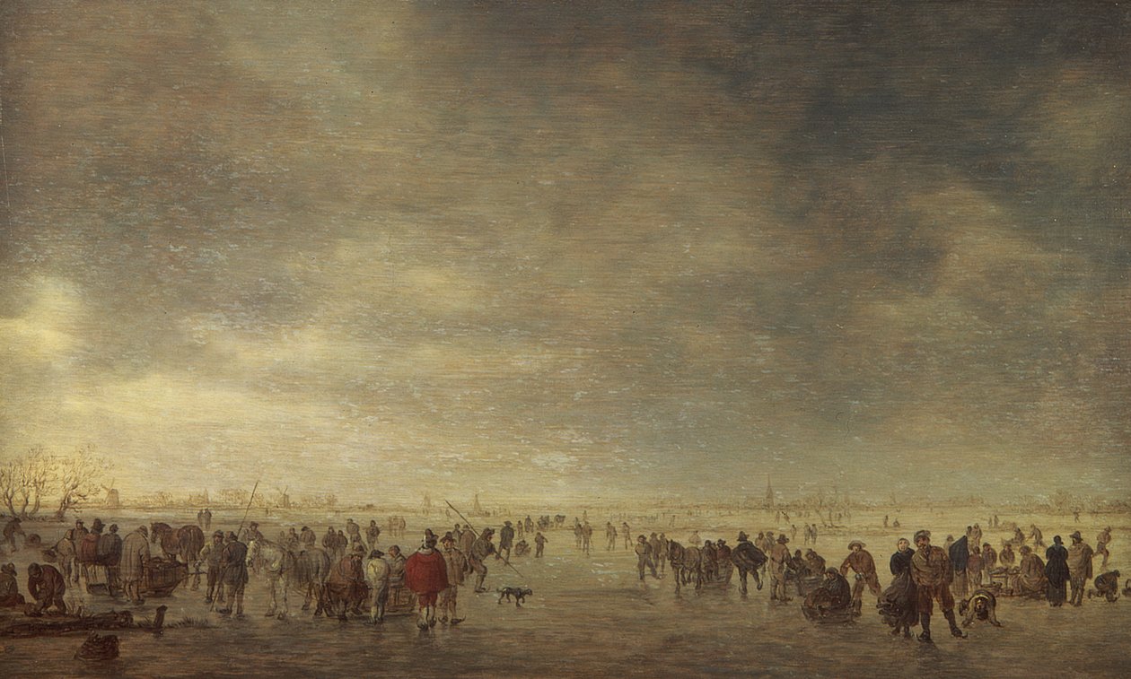 Patinadores no Gelo de Jan Josephsz van Goyen